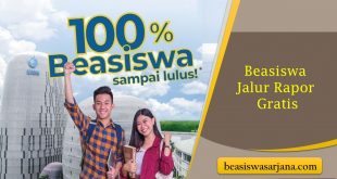 Beasiswa Jalur Rapor 2023 Gratis