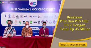 OSC 2022 Kembali Dibuka, Ada 539 Kuota Beasiswa PTN dan PTS dengan Total Rp 45 Miliar