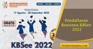 Pendaftaran Beasiswa KBSee 2022 Dibuka, Ada Total Rp 2 Miliar Lebih Untuk Siswa SD dan MI