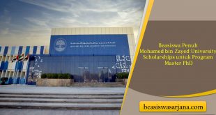 Beasiswa Penuh Mohamed bin Zayed University Scholarships untuk Program Master PhD