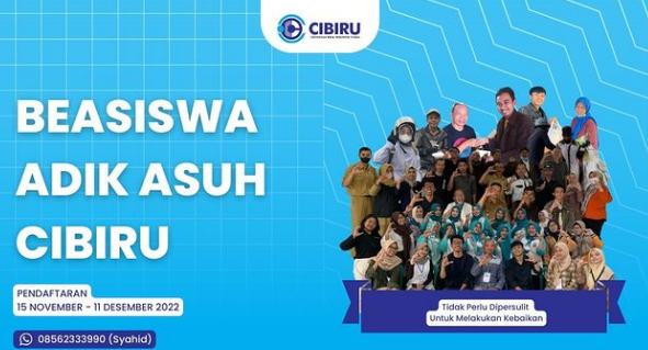Buruan Daftar Beasiswa Adik Asuh Cibiru 2022, Ada Bantuan Biaya Kuliah Sampai Program Networking Kemahasiswaan se-Bandung