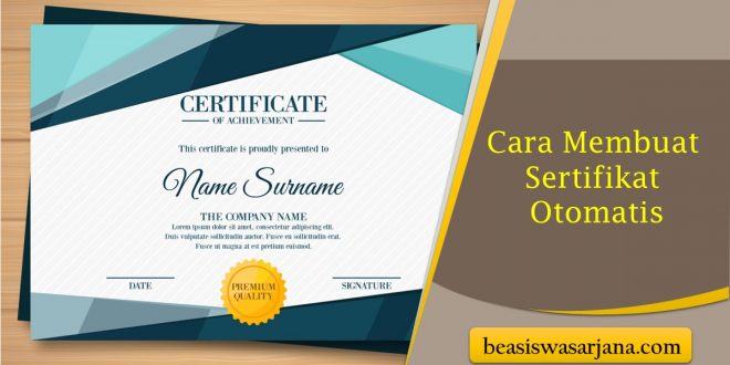 Cara Membuat Sertifikat Otomatis