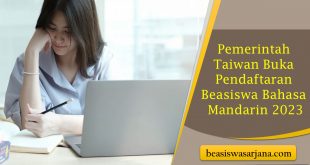 Pemerintah Taiwan Buka Pendaftaran Beasiswa Bahasa Mandarin 2023