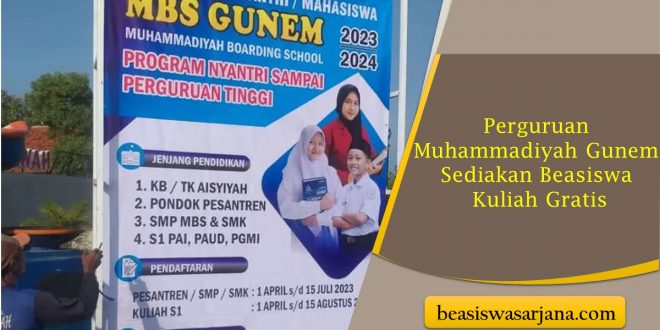 Perguruan Muhammadiyah Gunem Sediakan Beasiswa Kuliah Gratis
