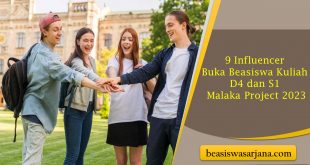 9 Influencer Buka Beasiswa Kuliah D4 dan S1 Malaka Project 2023